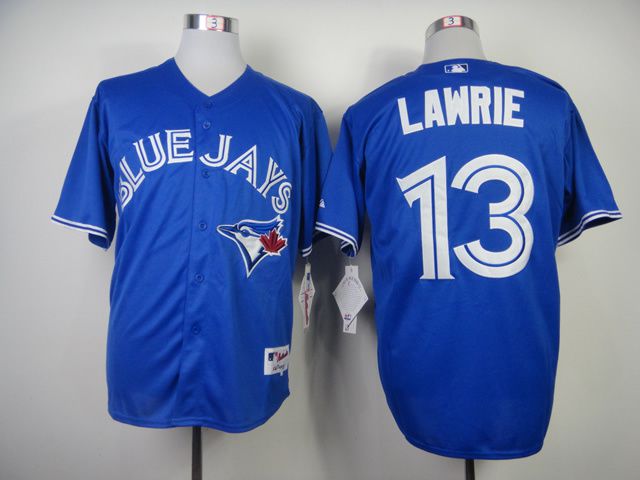 Men Toronto Blue Jays 13 Lawrie Blue MLB Jerseys